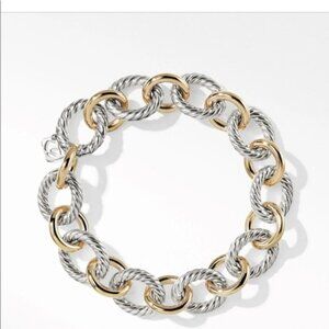 David Yurman Oval Link Silver/ Gold Bracelet